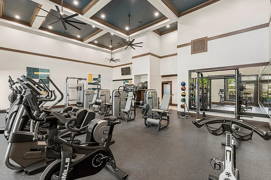 Fully-equipped fitness center with highly specialized Technogym cardio machines