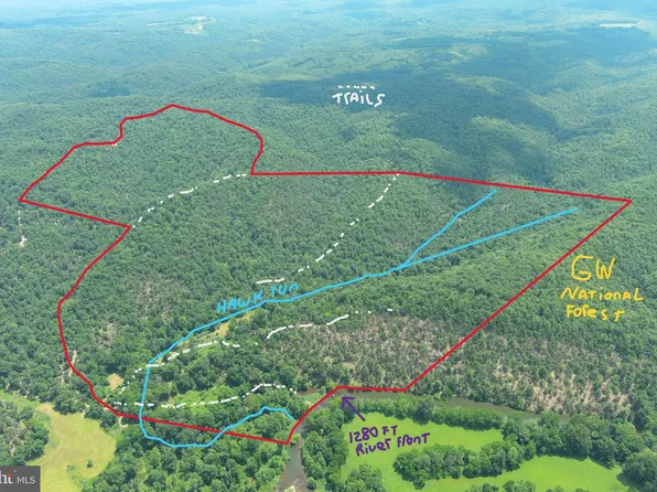 On Cacapon River & Gw National Frst, Yellow Spring, WV 26865