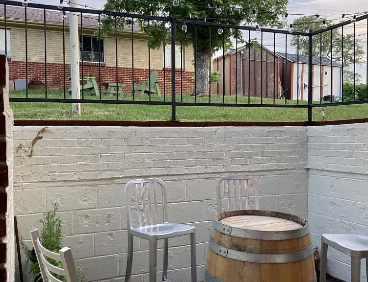 View from patio to shared backyard
