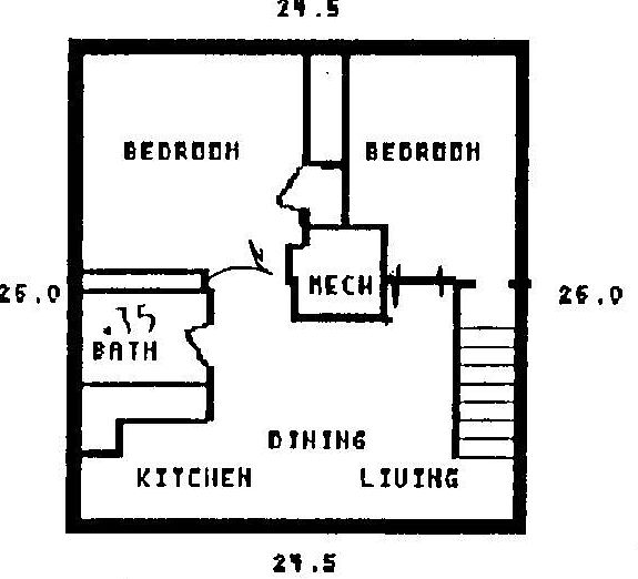 Floorplan, showing both bedrooms