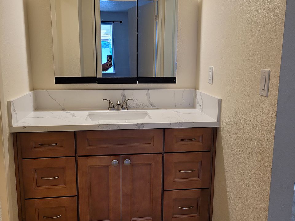 vanity separate from tub/shower and toilet