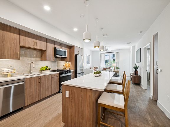 Light wood kitchen with island