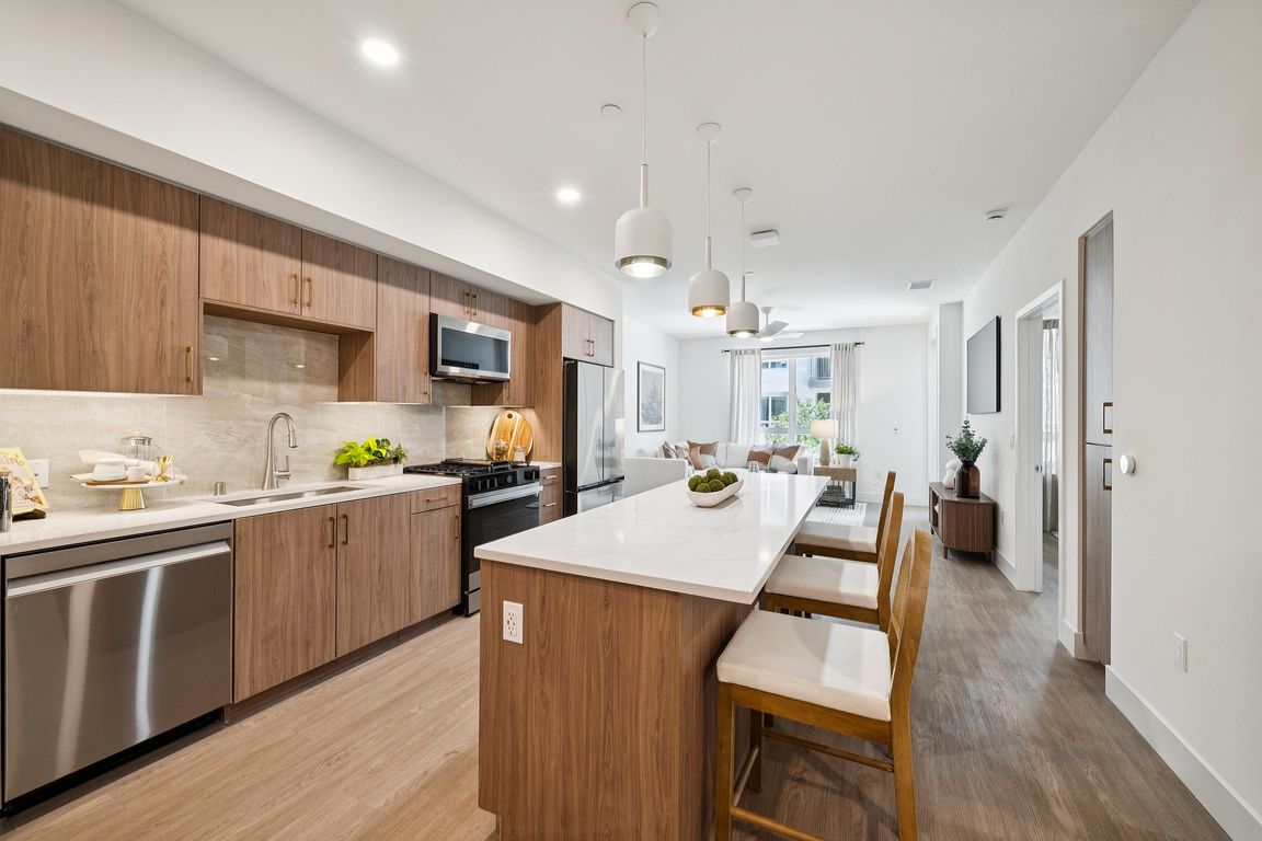 Light wood kitchen with island