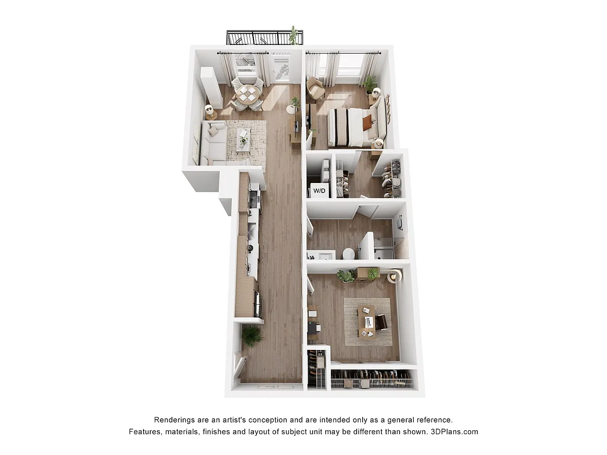 Floor plan 1 Bedroom C13