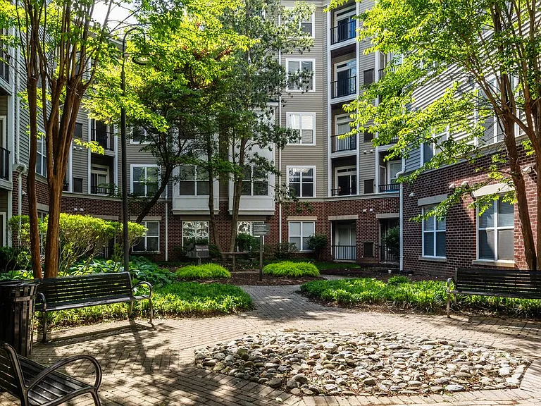 Courtyard with grill area