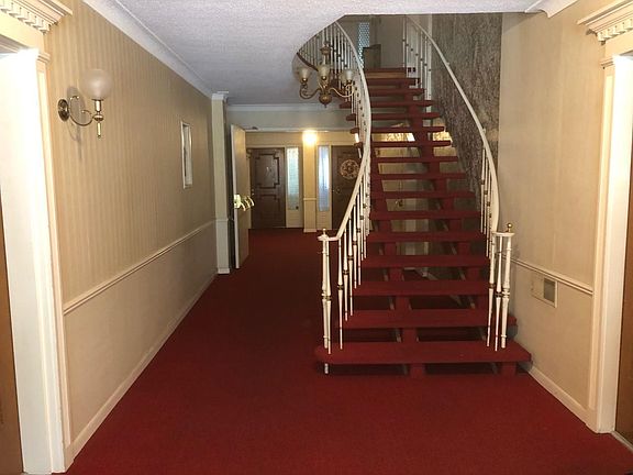 View of the front hall after entering the street-level front door.