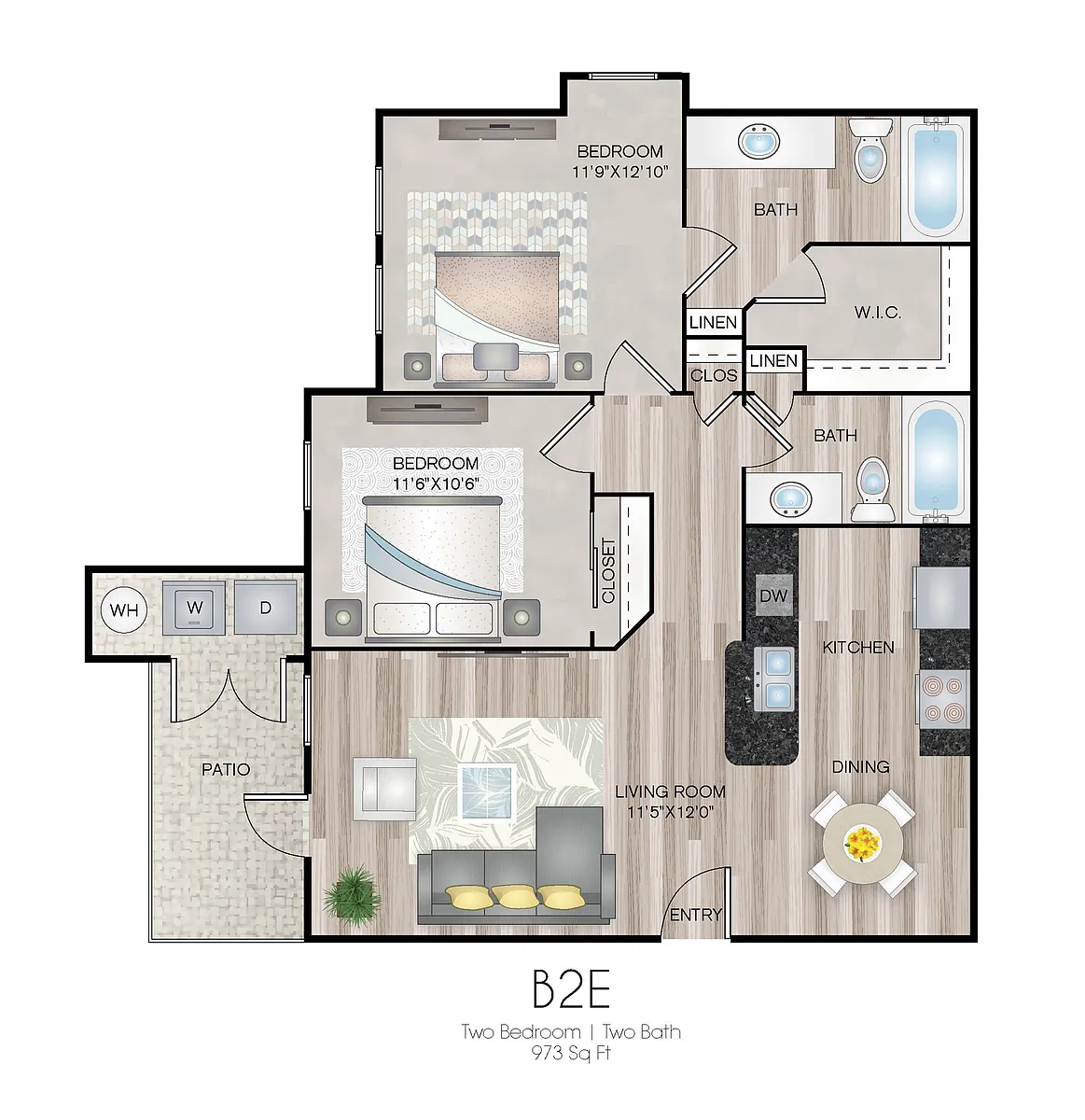 Floor plan B2E - 2x2