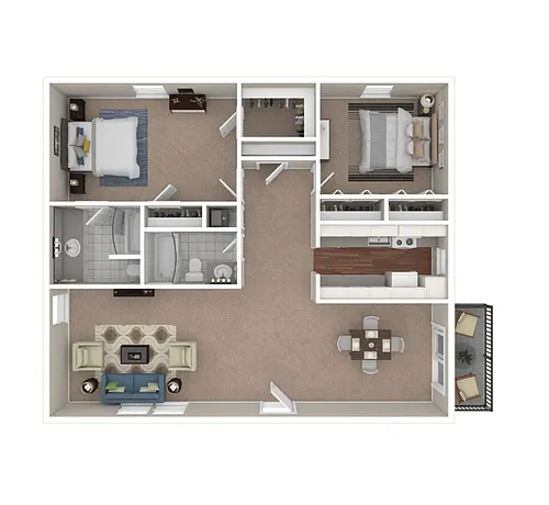 Floor plan Manor 2x2