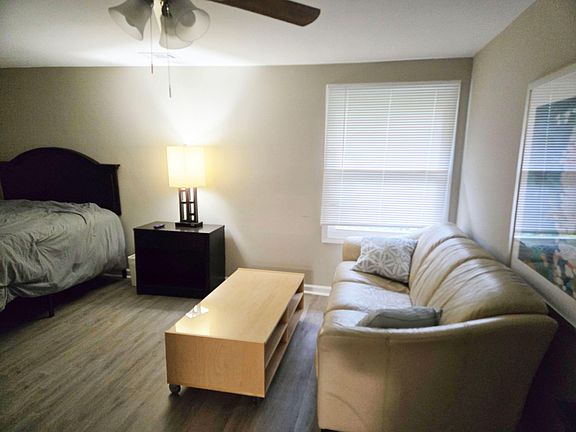 Watch TV from sofa or bed - coffee table has wheels