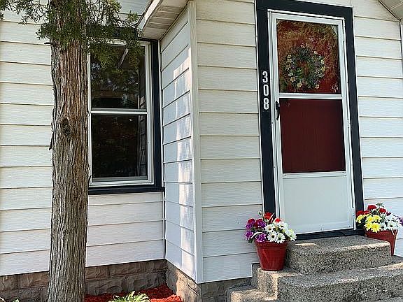 Front door, new landscaping