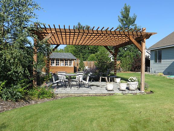 Backyard Patio & Garden Shed