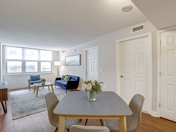Dining and living area at West End Residences, Washington, 20037