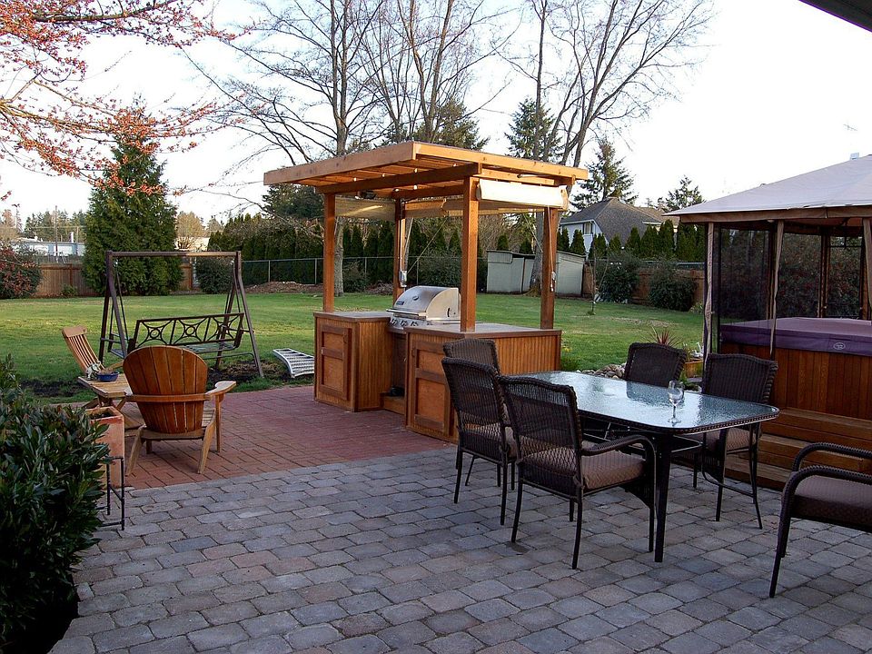 Half of the back yard