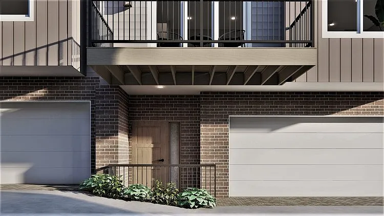 Rendering of entrance at Lyric Townhomes.