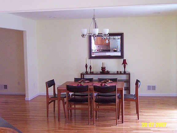 Dining Room with Sliding Door to Backyard