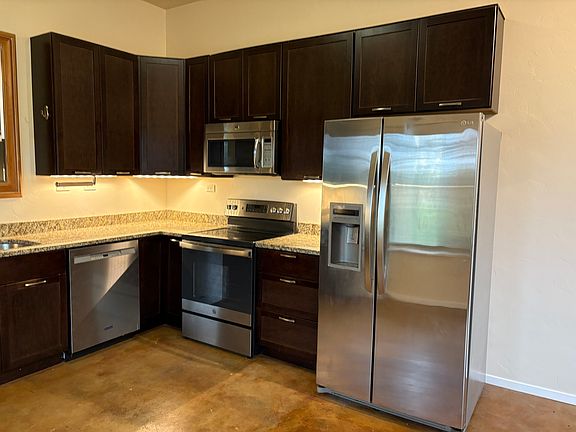 Closer view of modern appliances