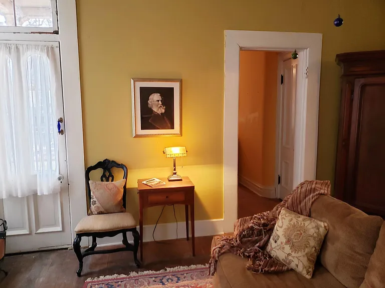 Family Room with wood burning fireplace