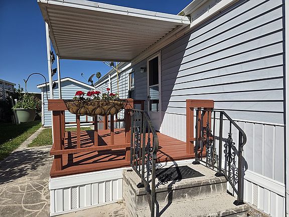 Main entrance with deck