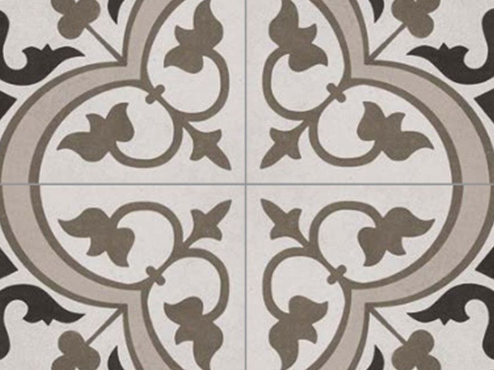 Ceramic flooring in bathrooms. 2 upstairs baths include pictured. Downstairs ceramic tile is easy to clean all gray.