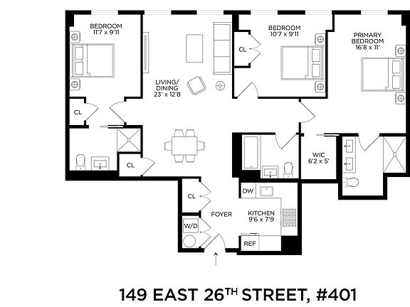 2nd image of 149 E 26th St #401