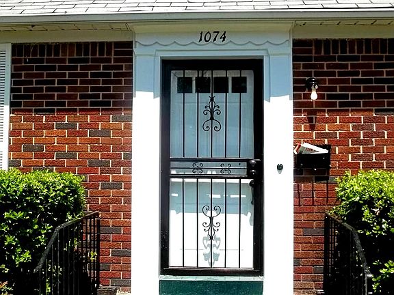 Front door with security door