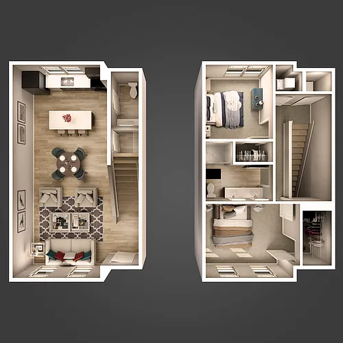 Floor plan The Barnett Brownstones