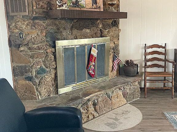 Living room fireplace