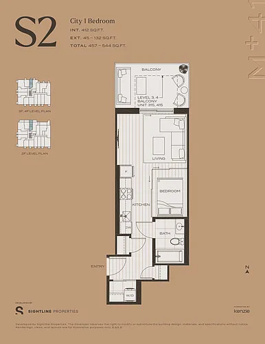 Floor plan City One Bedroom