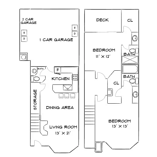 Floor plan Design 2A25 Townhome Premier 2