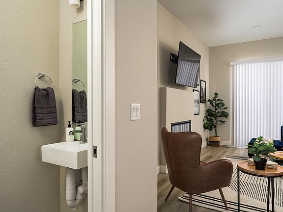 Half bath attached to living room
