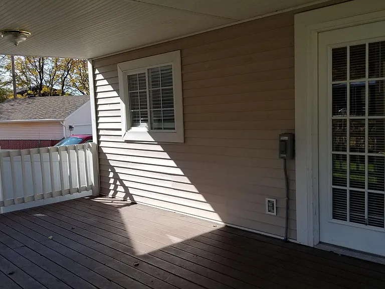 Another view of back deck.