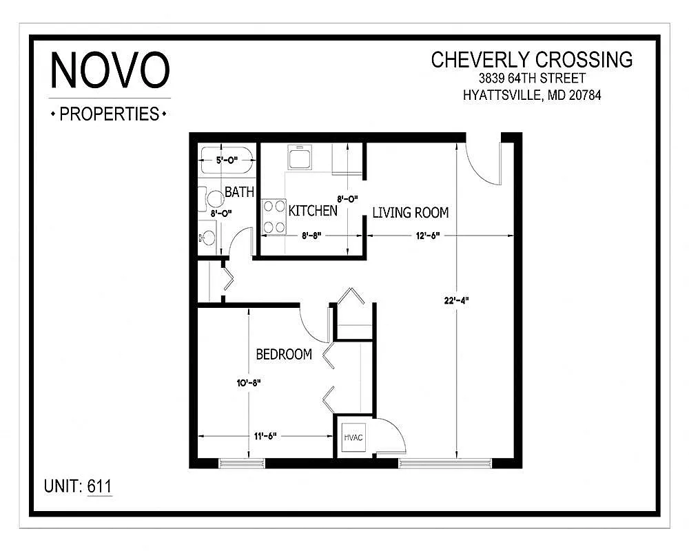 Floor plan 1 Bedroom