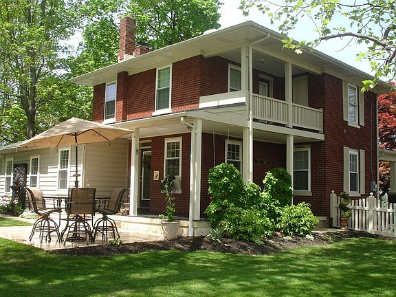 Back wrap-around porch and balcony