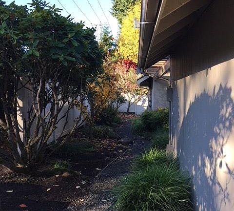 Exterior walk to back yard