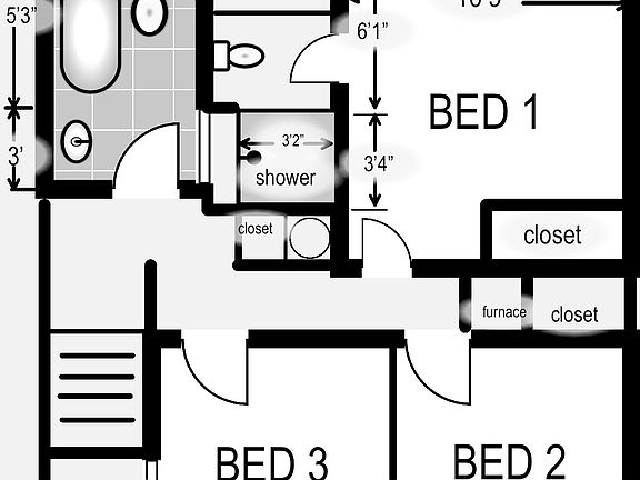 New 2nd Floor Plan w/2 baths