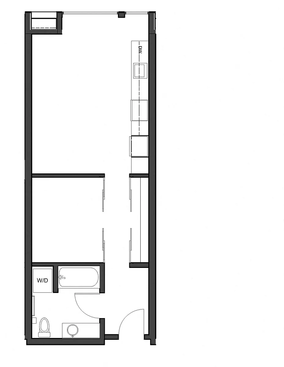 Floor plan Open 1 Bed 1 Bath 08