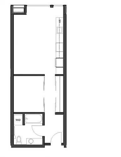 Floor plan Open 1 Bed 1 Bath 08