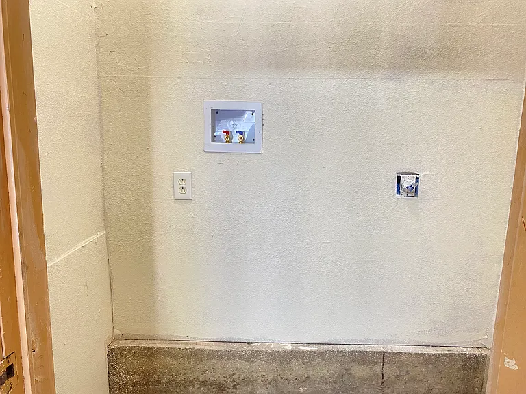laundry room in the garage