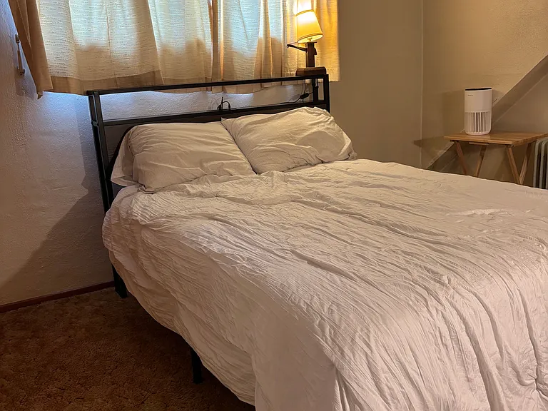 Full size bed with dresser
