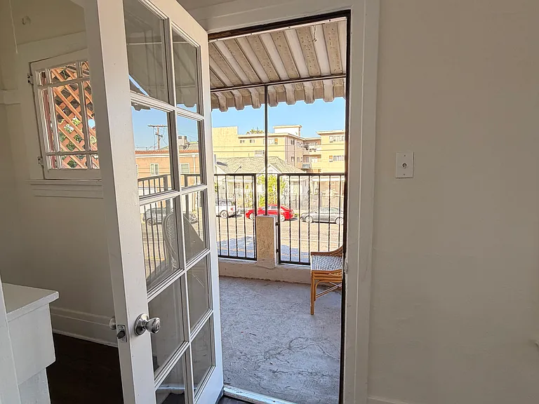 the shared front patio