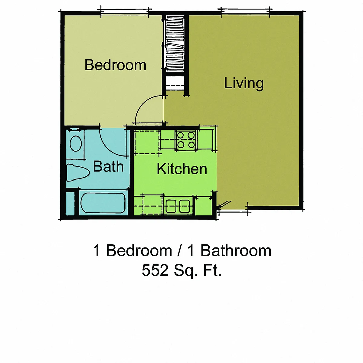 Floor plan 1 Bedroom