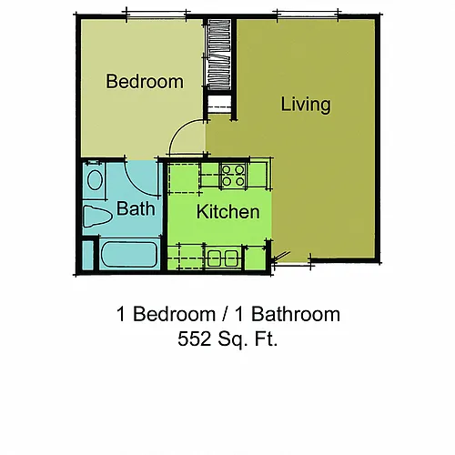 Floor plan 1 Bedroom
