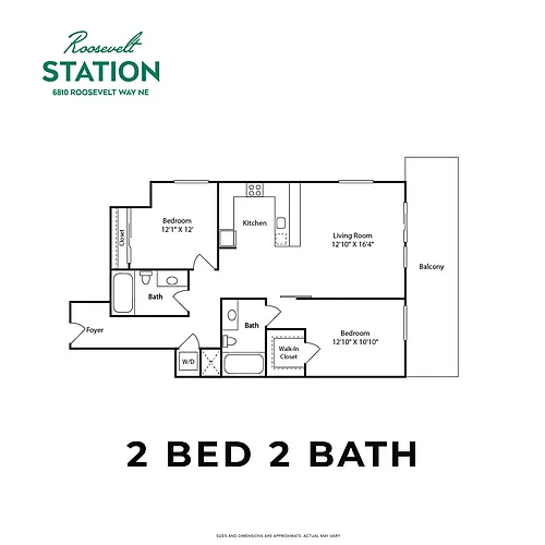 Floor plan 2 Bed 2 Bath
