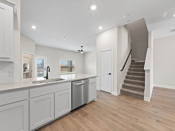The kitchen of the Blazer has sprawling granite countertops.
