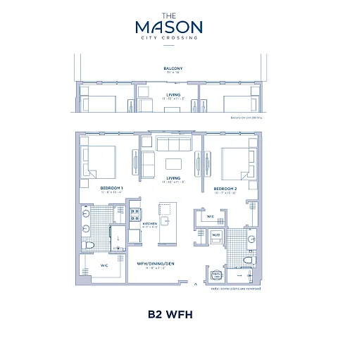 Floor plan The Mason at City Crossing - B2_WFH