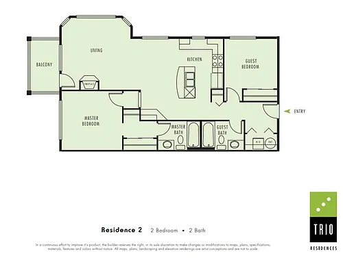 Floor plan Two Bedroom