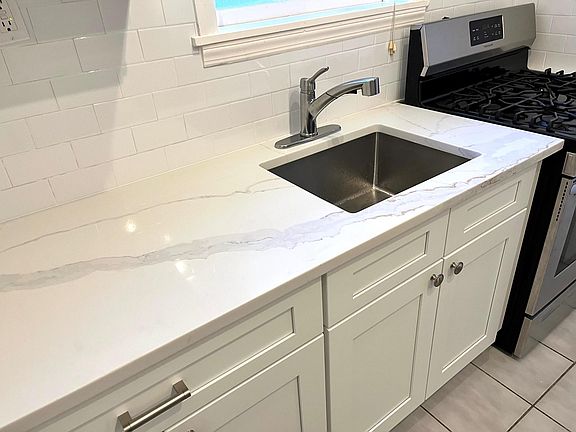 New countertops and sink.