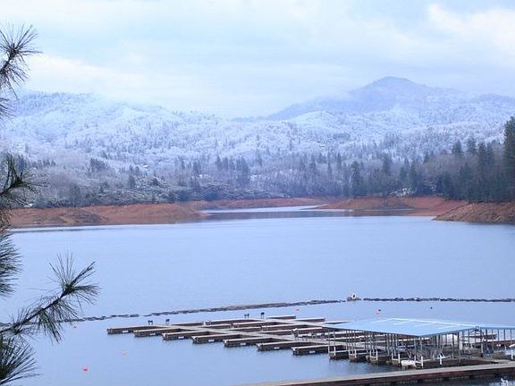 A snowy day on the lake