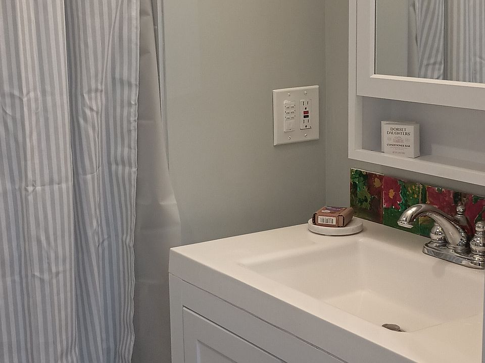 Bathroom with new shower