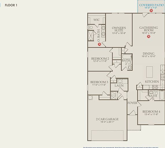 Eastgate Floor Plan, Quick Move-in Home, Floor 1